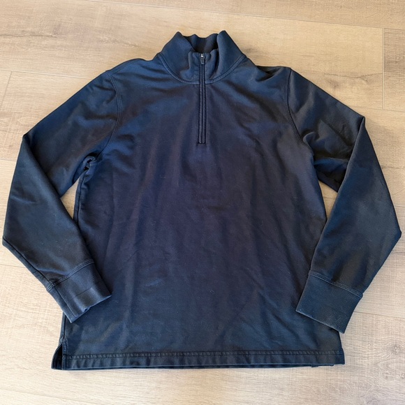 Foreign Rider Co Canada Black 1/4 Zip Sweatshirt Men Size 2 44” Chest Pullover - Picture 10 of 11